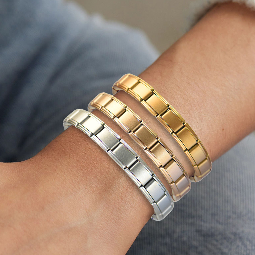 Personalized Italian Charms Bracelet, DIY Polished Italy Charms