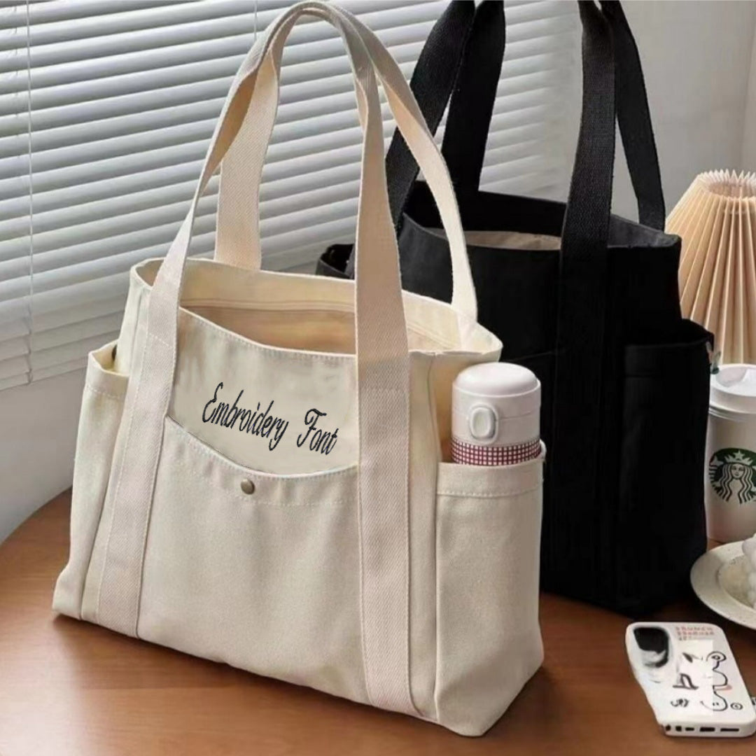 Personalized Newborn Gift Set – Custom Embroidered Baby Blanket & Tote Bag