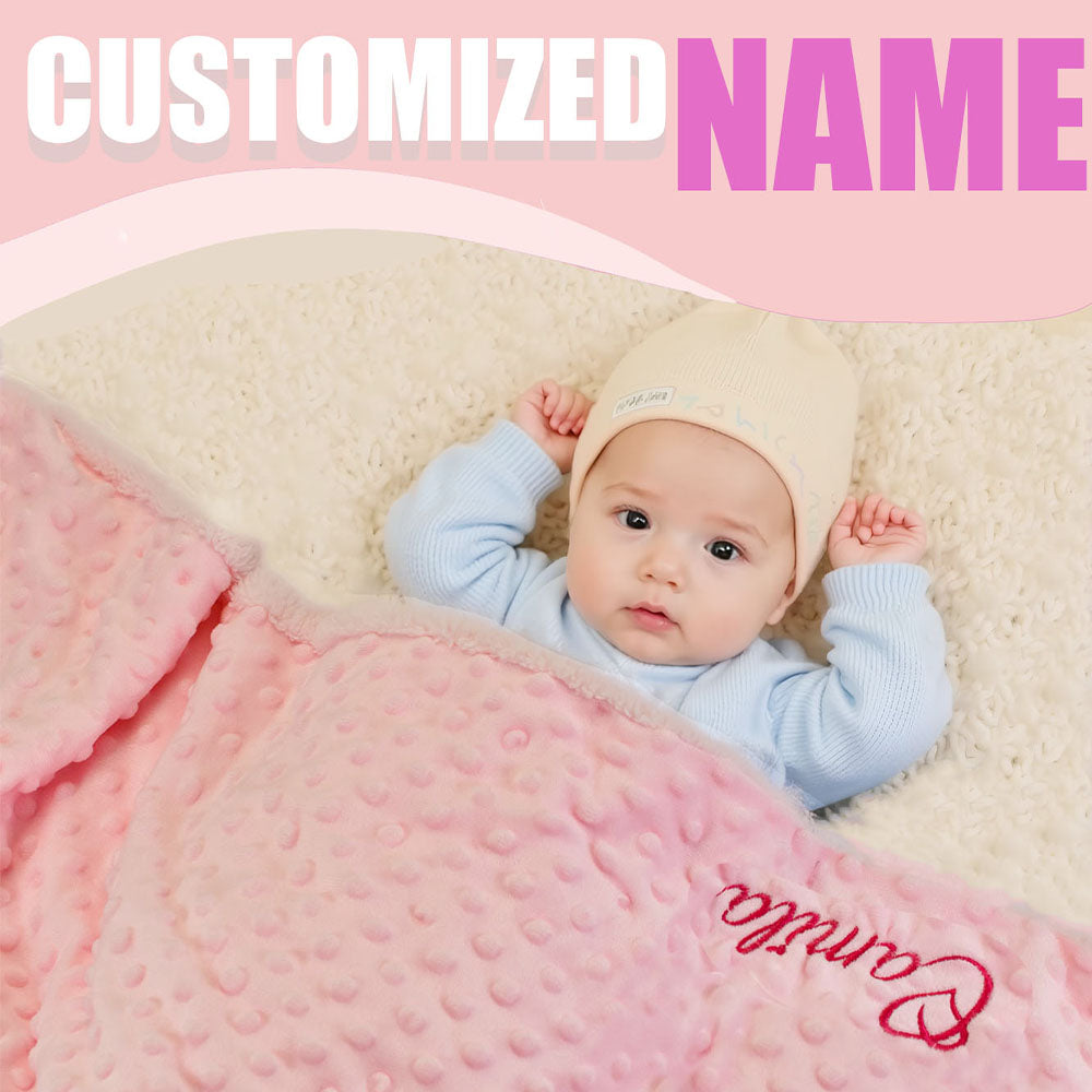 Personalized Newborn Gift Set – Custom Embroidered Baby Blanket & Tote Bag