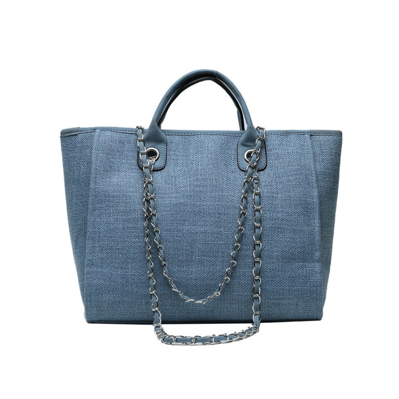 Personalized Custom Embroidered Canvas Chain Tote Shoulder Bags
