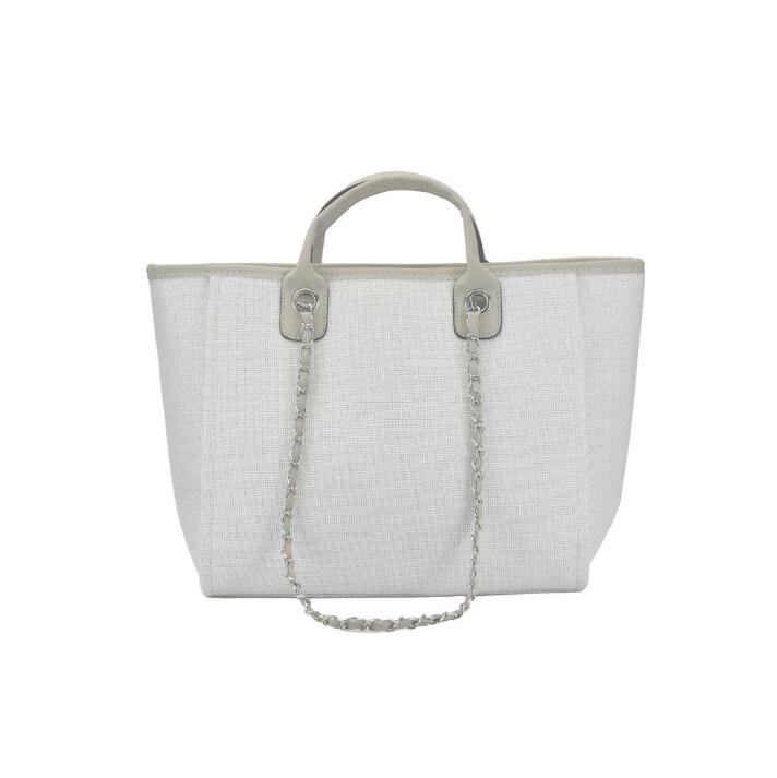 Personalized Custom Embroidered Canvas Chain Tote Shoulder Bags