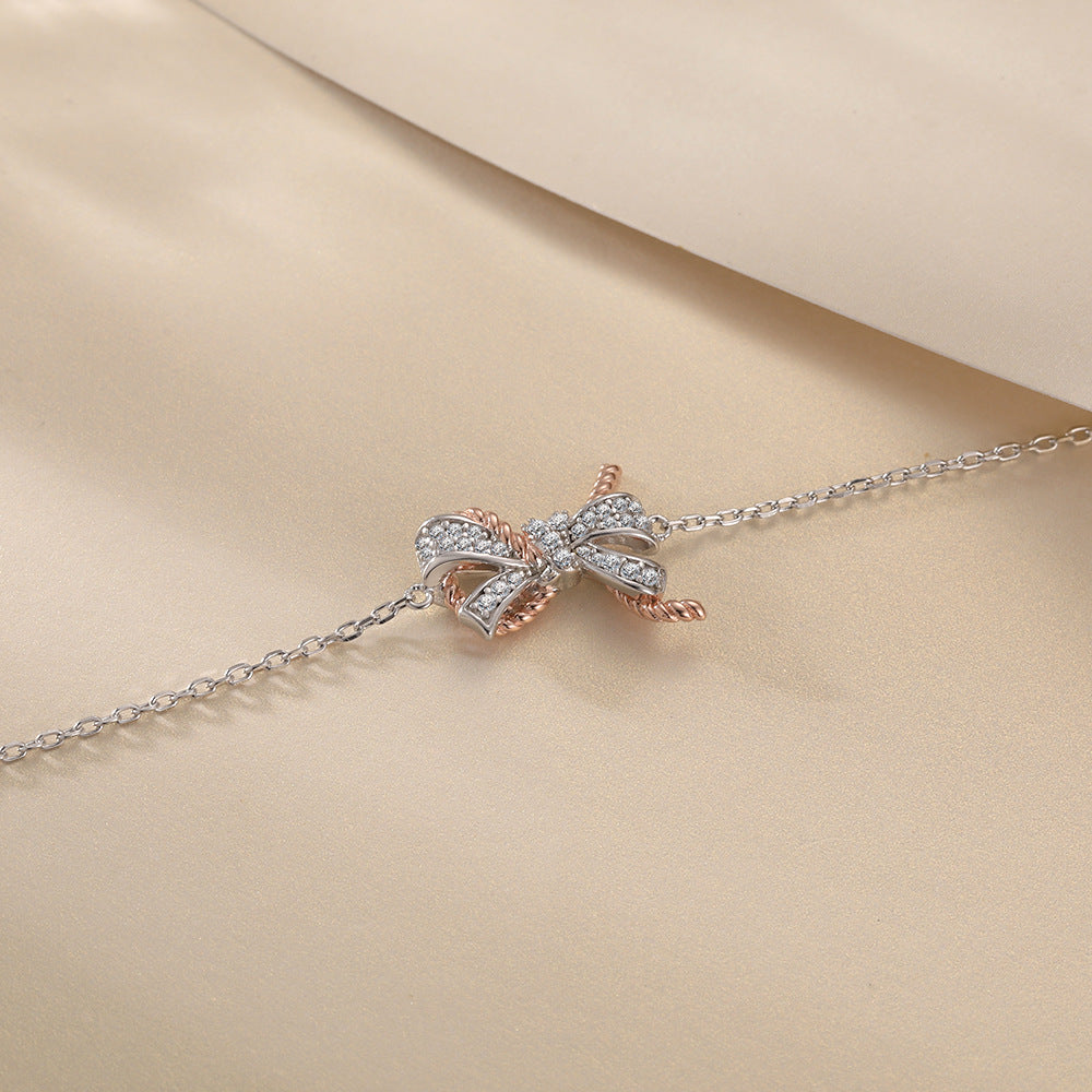S925 Pure Silver Bow Bracelet