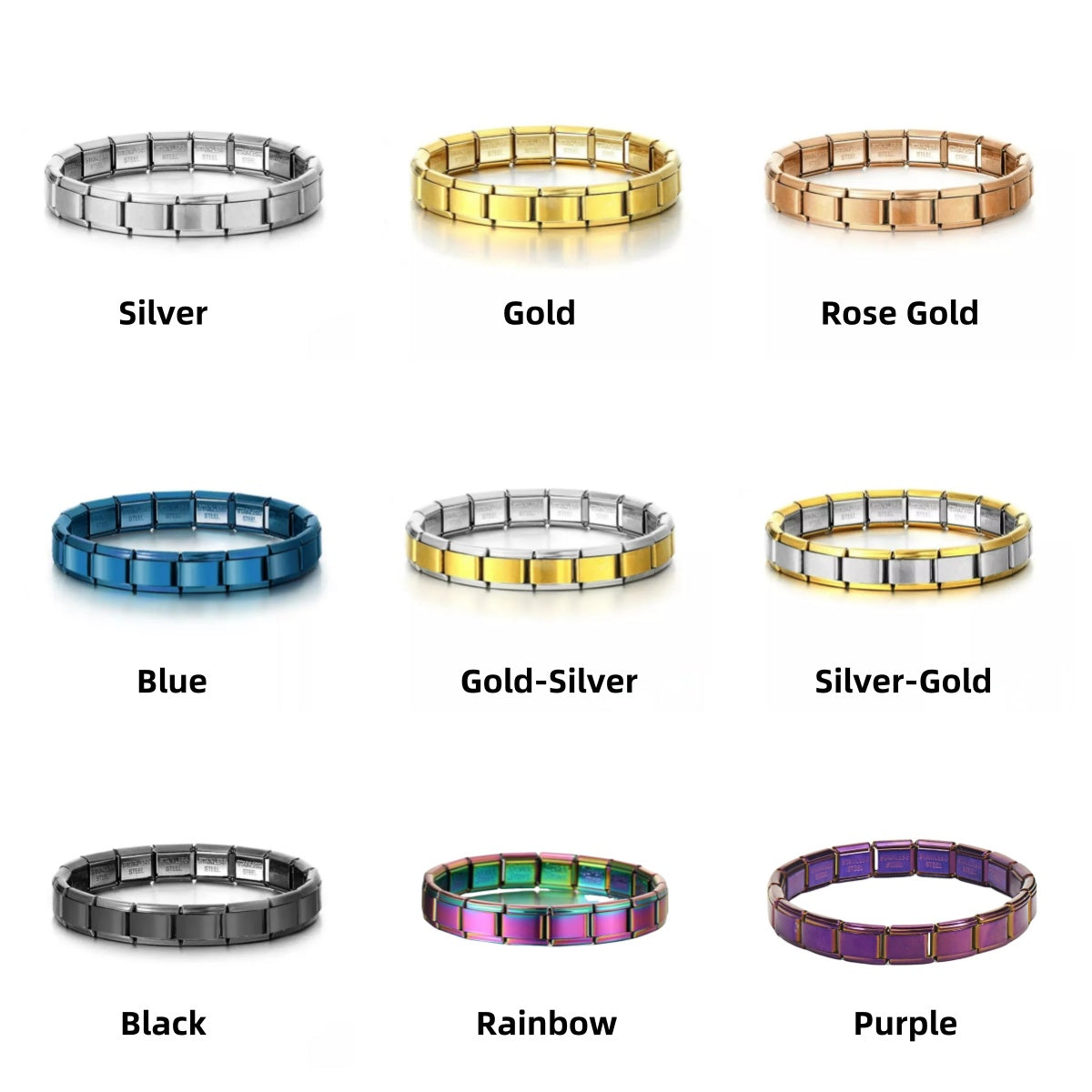 Personalized Italian Charms Bracelet, DIY Polished Italy Charms