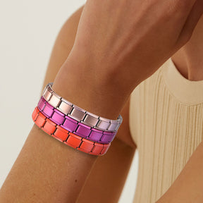 Personalized Italian Charms Bracelet, DIY Matte Charms