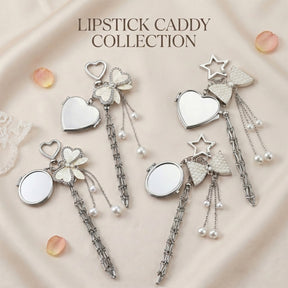 Butterfly Coquette Lipstick Holder Keychain – Custom Mirror Charm