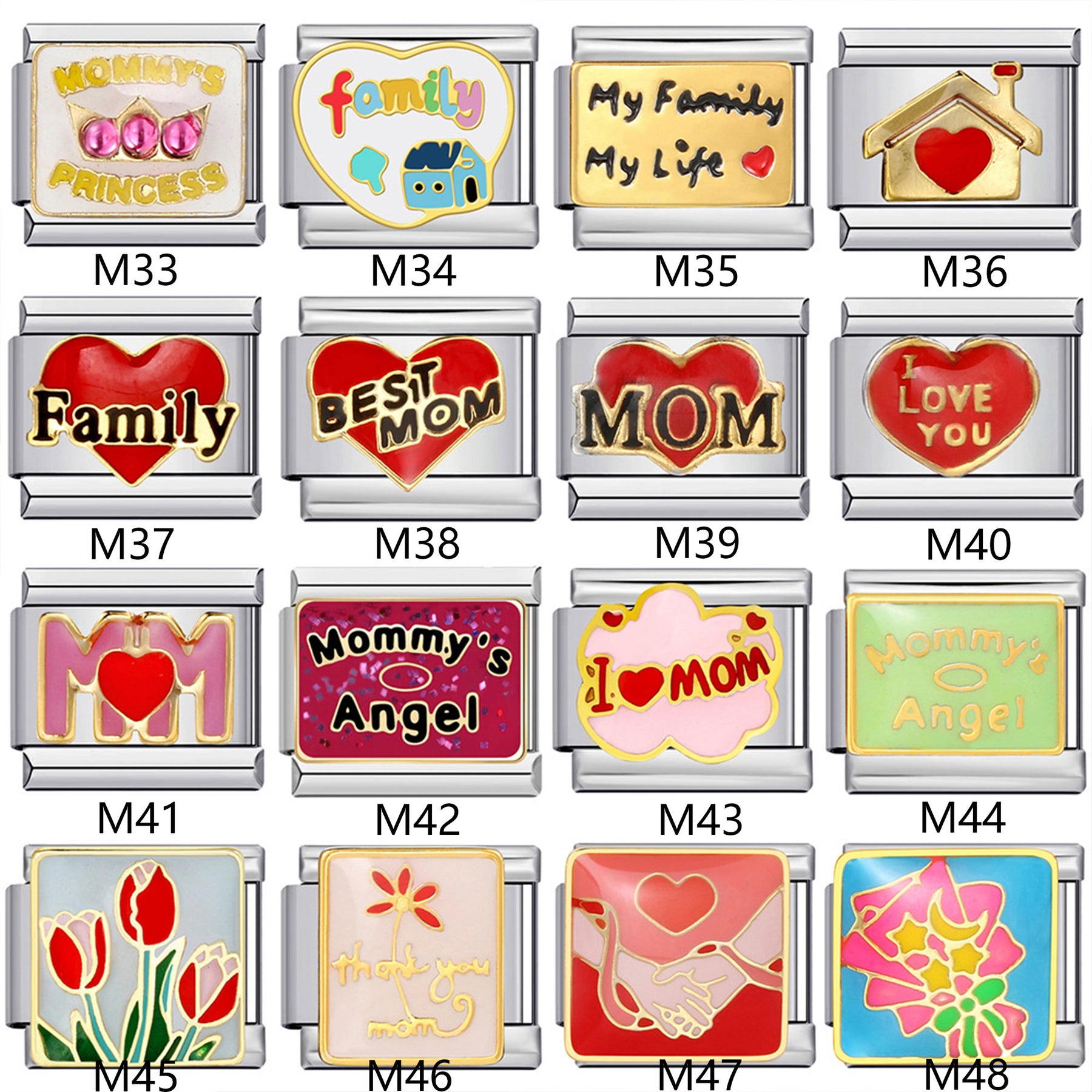 Family & Mom Italian Modular Charms