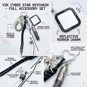 Celestial Charm Keychain | Y2K Grunge Aesthetic Accessory