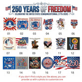 Personalized USA 250th Anniversary Charm - Custom DIY Independence Day Links
