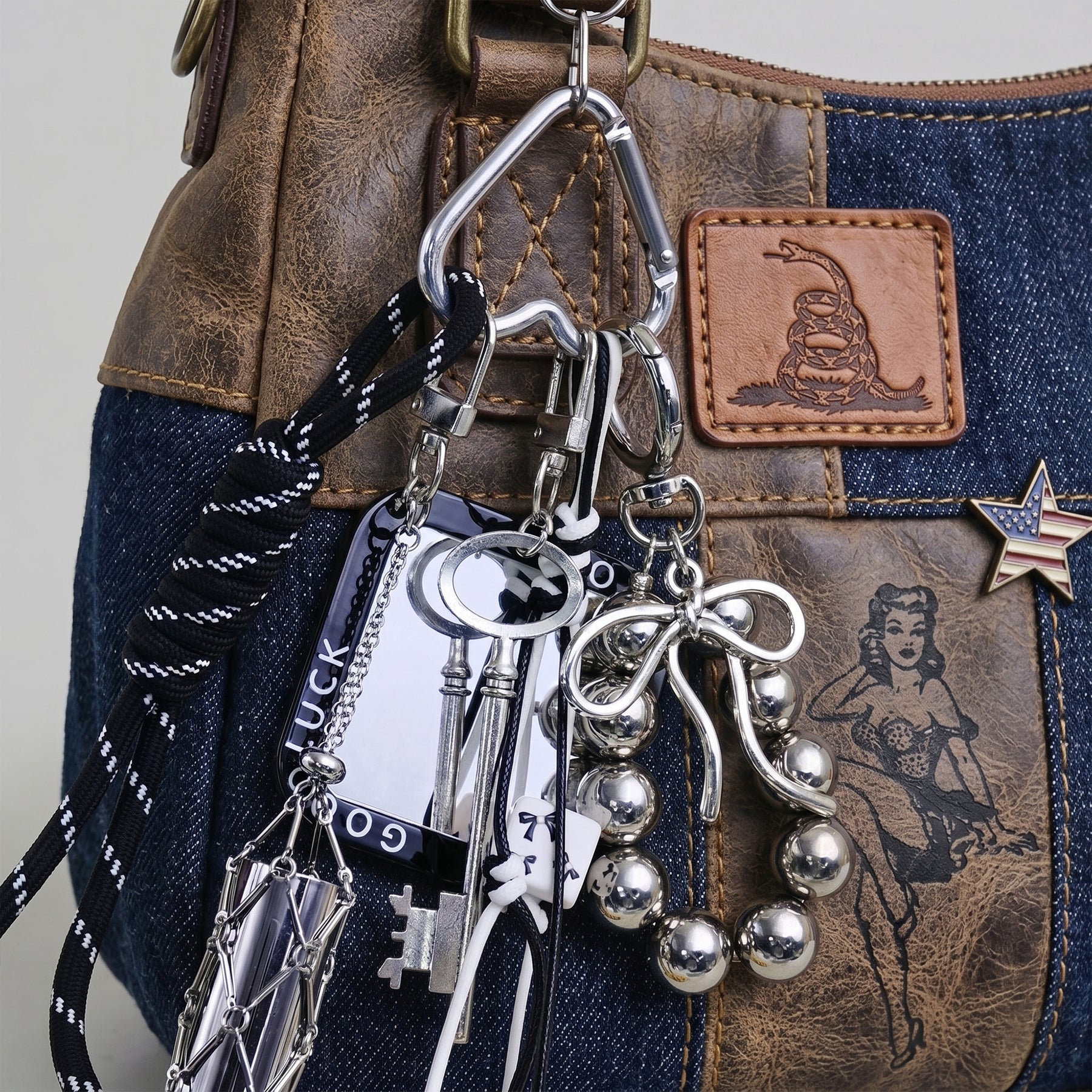 Celestial Charm Keychain | Y2K Grunge Aesthetic Accessory