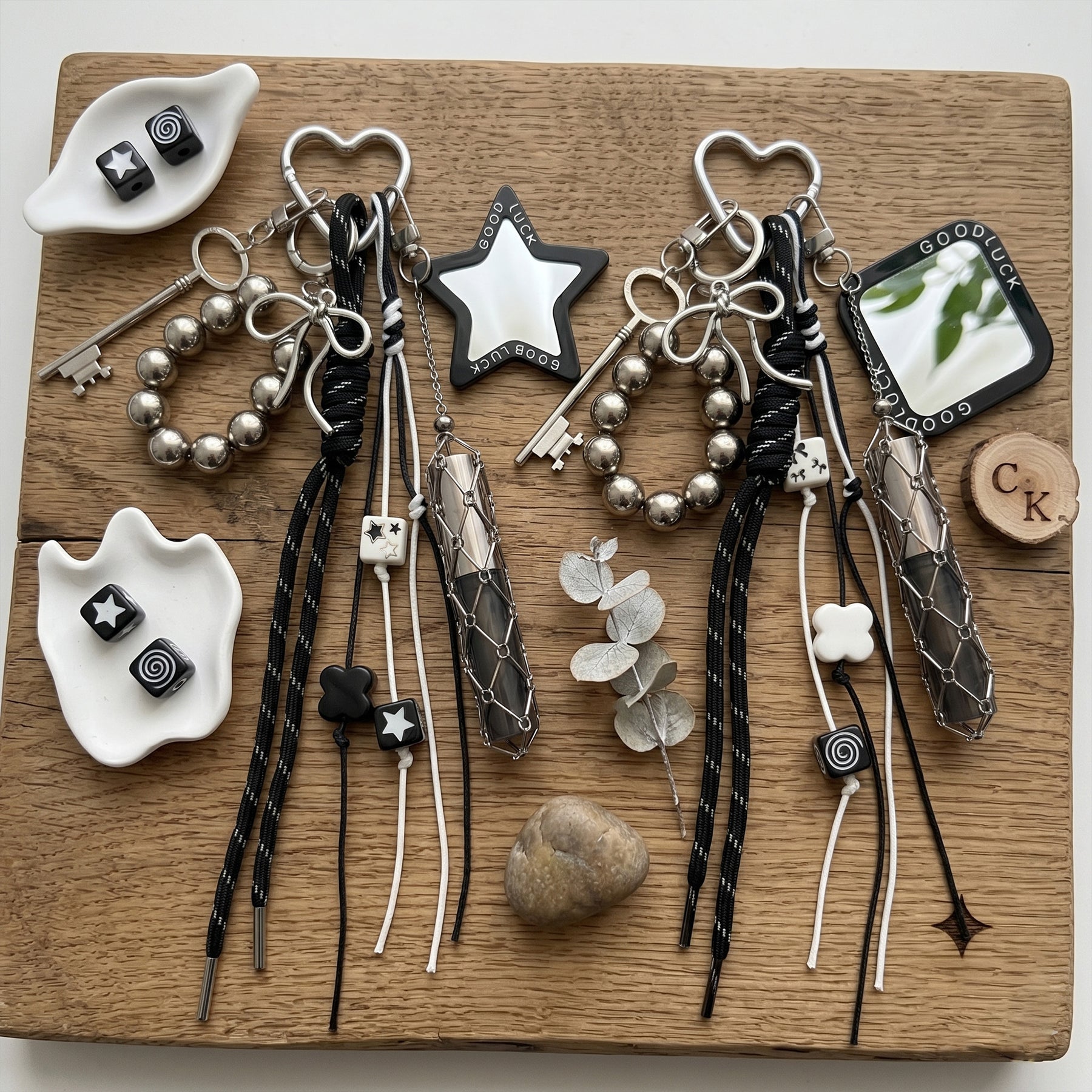 Celestial Charm Keychain | Y2K Grunge Aesthetic Accessory