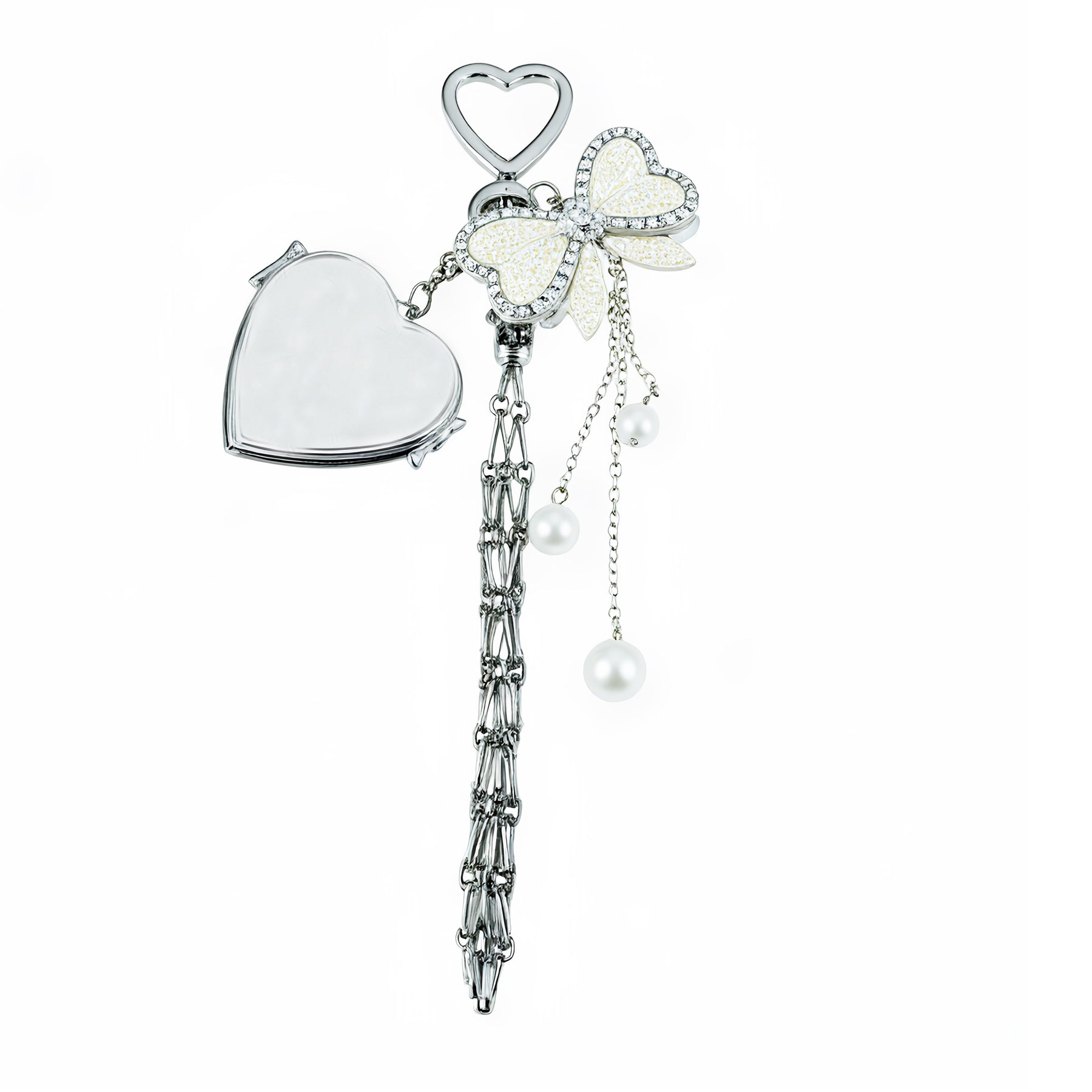 Butterfly Coquette Lipstick Holder Keychain – Custom Mirror Charm