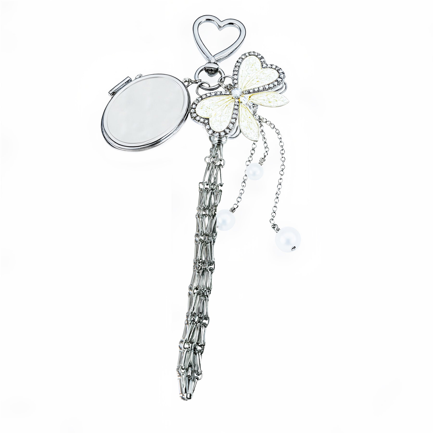 Butterfly Coquette Lipstick Holder Keychain – Custom Mirror Charm