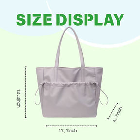 Personalized Shoulder Bags Nylon Drawstring Tote Bag Custom Name Carry-All with Secure Zipper Compartment