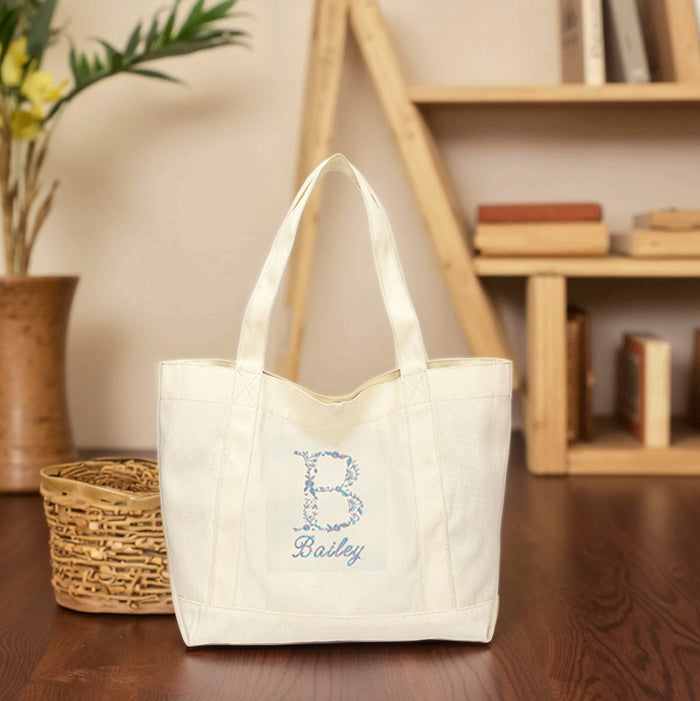 Personalized Embroidered Tote Bag – Custom Name, Initials & Gift Idea