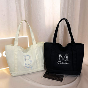 Personalized Embroidered Tote Bag – Custom Name, Initials & Gift Idea