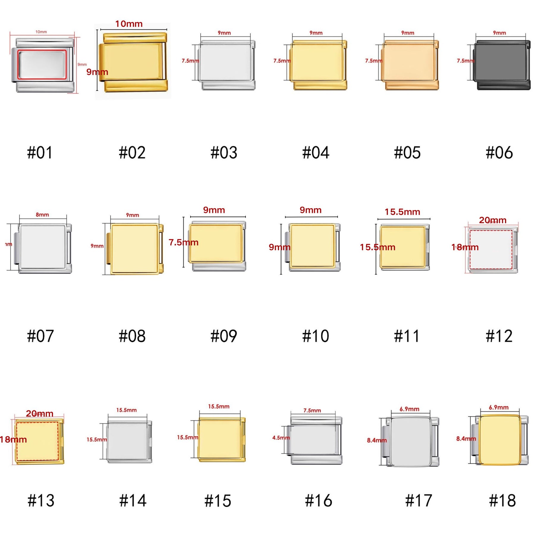 Custom Photo Italy Charms, Personalized Modular Italian Charms, DIY Italian Bracelets