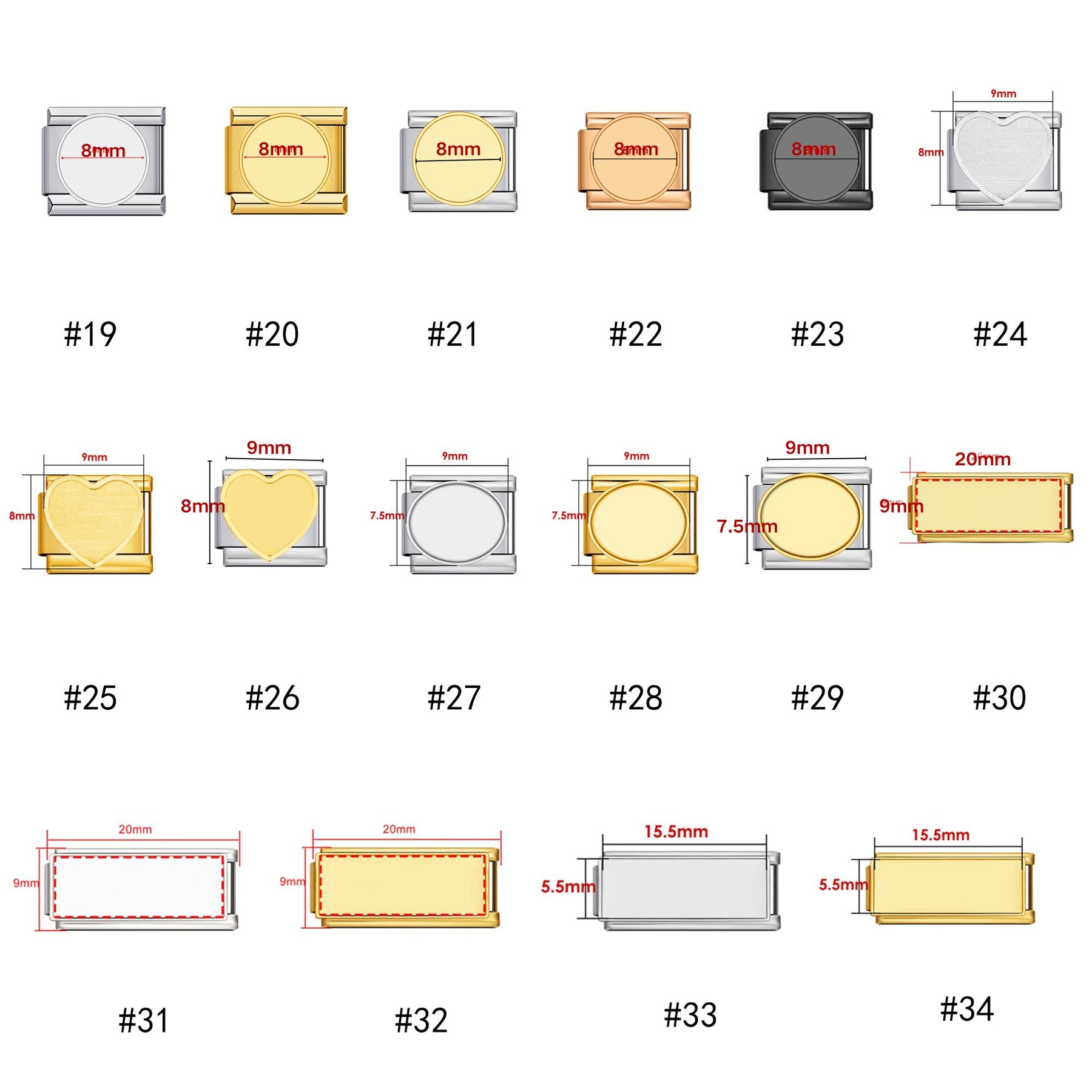 Custom Photo Italy Charms, Personalized Modular Italian Charms, DIY Italian Bracelets