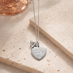 Custom Engraved Pandent Sterling Silver Dainty Lucky Star Cubic Zirconia Necklaces