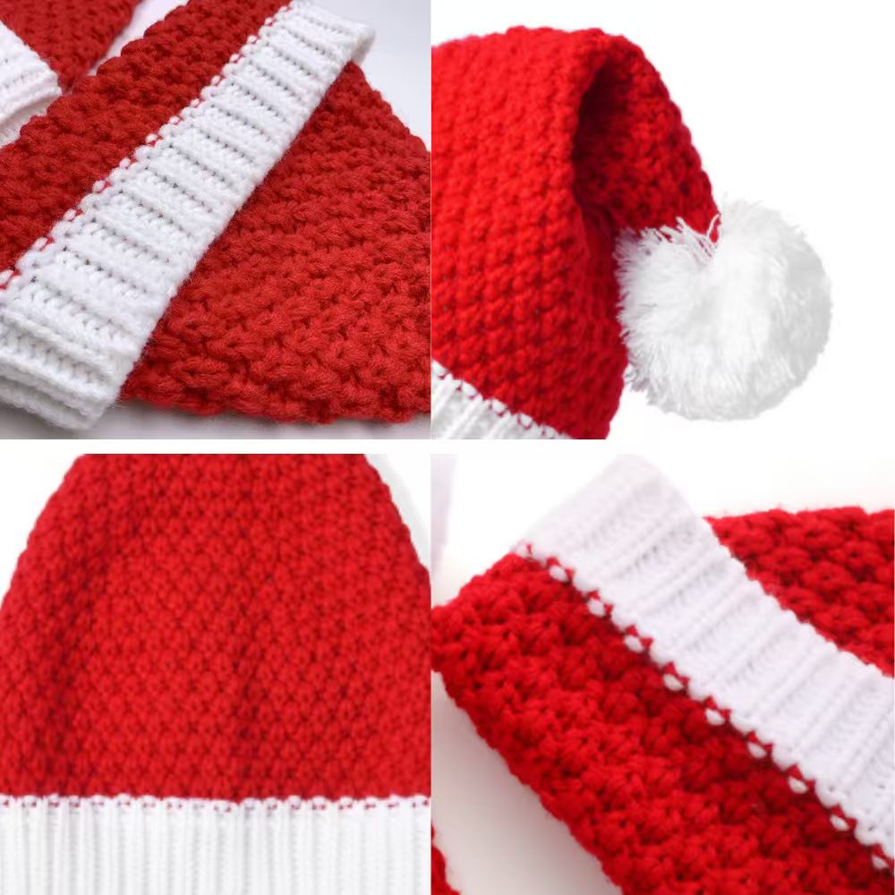Christmas Magic Festive Hand-Knitted Hats, Personalized Gift Knit Christmas Beanies,Custom Name Christmas Joy Gifts for Family