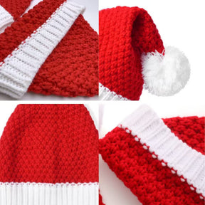 Christmas Magic Festive Hand-Knitted Hats, Personalized Gift Knit Christmas Beanies,Custom Name Christmas Joy Gifts for Family