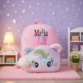 Personalized Unicorn Backpack for Girls, Custom Name Embroidered Preschool Bookbag, Cute Kids School Backpack, Gift for Toddler Little Girls