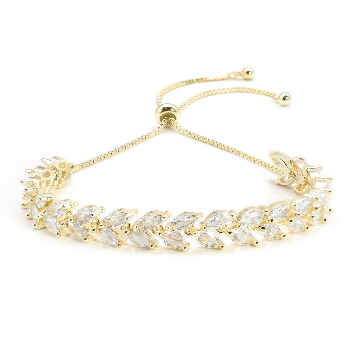 Tennis Bracelet for Women Prom Leaf Wedding Adjustable CZ Bracelet Wedding Jewelry for Women