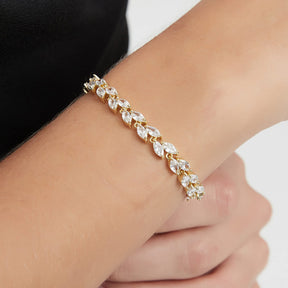 Tennis Bracelet for Women Prom Leaf Wedding Adjustable CZ Bracelet Wedding Jewelry for Women