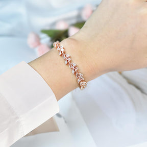 Tennis Bracelet for Women Prom Leaf Wedding Adjustable CZ Bracelet Wedding Jewelry for Women