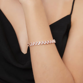 Tennis Bracelet for Women Prom Leaf Wedding Adjustable CZ Bracelet Wedding Jewelry for Women