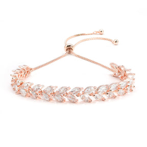 Tennis Bracelet for Women Prom Leaf Wedding Adjustable CZ Bracelet Wedding Jewelry for Women