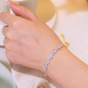 Tennis Bracelet for Women Prom Leaf Wedding Adjustable CZ Bracelet Wedding Jewelry for Women
