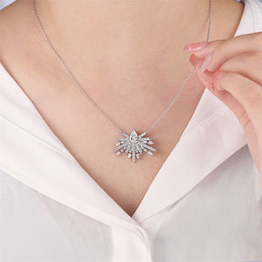 S925 Sterling Silver Necklace Open Ring Earrings Jewelry Set High-End Three-Piece Set