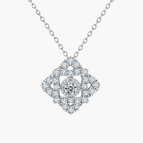 S925 Sterling Silver Light Luxury Rhombus Pendant Clavicle Chain Necklace