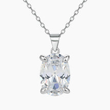 S925 Pure Silver Fashion Oval Egg-shaped Pendant Clavicle Necklace