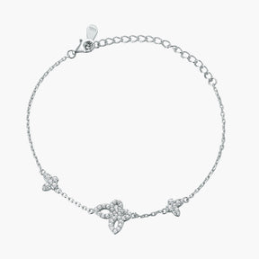 S925 Sterling Silver Butterfly Charm Chain Bracelet
