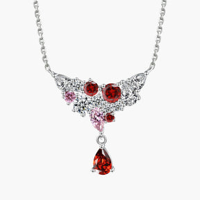 S925 Sterling Silver Pure Light Luxury Silver Color Pendant Clavicle Chain Necklace