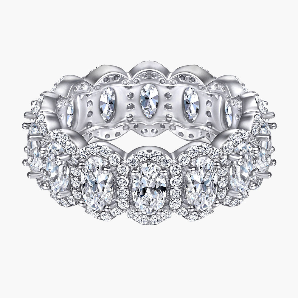 S925 Pure Silver Luxurious Charm Oval Ring