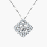 S925 Sterling Silver Light Luxury Rhombus Pendant Clavicle Chain Necklace