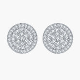 S925 Pure Silver Fashionable Exquisite Round Stud Earrings