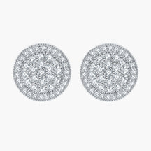 S925 Pure Silver Fashionable Exquisite Round Stud Earrings