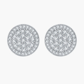 S925 Pure Silver Fashionable Exquisite Round Stud Earrings