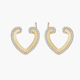 S925 Pure Silver Fashion Heart-shaped Love Stud Earrings