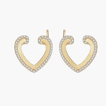 S925 Pure Silver Fashion Heart-shaped Love Stud Earrings