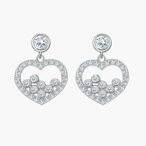 925 Pure Silver Fashion Heart-shaped Earrings