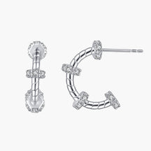 S925 Pure Silver Lightweight Luxury Jewelry Ear Cuff Earrings
