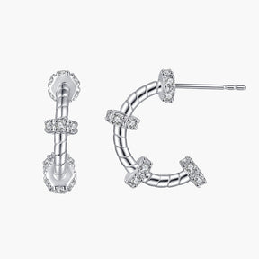 S925 Pure Silver Lightweight Luxury Jewelry Ear Cuff Earrings