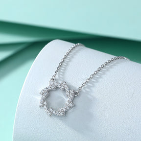 S925 Pure Silver Star Sunflower Snowflake Clavicle Chain Pendant Necklace