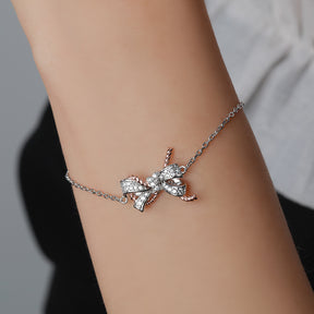 S925 Pure Silver Bow Bracelet