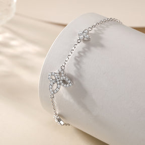 S925 Sterling Silver Butterfly Charm Chain Bracelet