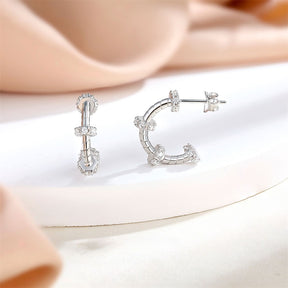 S925 Pure Silver Lightweight Luxury Jewelry Ear Cuff Earrings